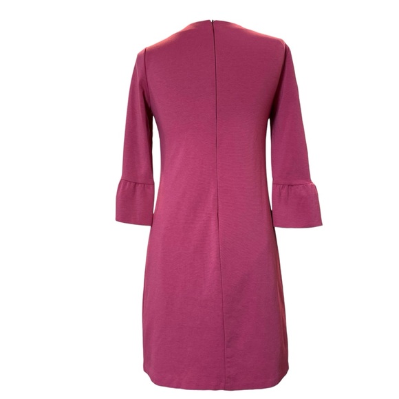 BODEN Lavinia Ponte Women’s Knit Dress Pink Bell Sleeves Career Size 12P - Picture 3 of 6